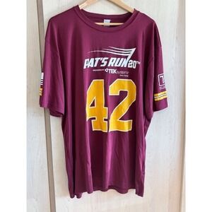 Pat Tillman Pat's Run 20th Jersey Shirt 42 ASU Unisex Adults 2XL XXL Maroon Gold